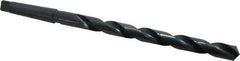 Interstate - 55/64", 3MT 118° Point High Speed Steel Taper Shank Drill Bit - Oxide Finish, 10" Flute Length, 15" OAL, Spiral Flute, Series 502 - USA Tool & Supply