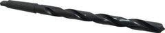 Interstate - 57/64", 3MT 118° Point High Speed Steel Taper Shank Drill Bit - Oxide Finish, 10" Flute Length, 15" OAL, Spiral Flute, Series 502 - USA Tool & Supply