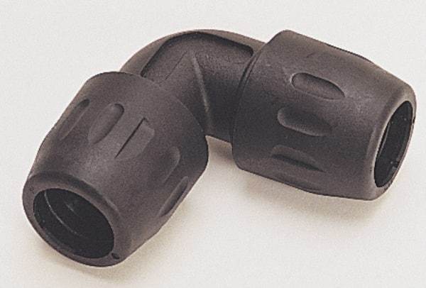 Transair - 7/8" ID, Air Hose 90° Union Elbow - 232 Max psi, 2-5/8" Long, Plastic - USA Tool & Supply