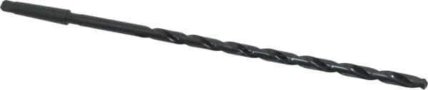 Interstate - 17/32", 2MT 118° Point High Speed Steel Taper Shank Drill Bit - Oxide Finish, 12" Flute Length, 18" OAL, Spiral Flute - USA Tool & Supply