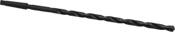 Interstate - 9/16", 2MT 118° Point High Speed Steel Taper Shank Drill Bit - Oxide Finish, 12" Flute Length, 18" OAL, Spiral Flute, Series 502 - USA Tool & Supply
