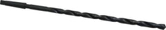Interstate - 9/16", 2MT 118° Point High Speed Steel Taper Shank Drill Bit - Oxide Finish, 12" Flute Length, 18" OAL, Spiral Flute, Series 502 - USA Tool & Supply