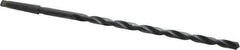 Interstate - 37/64", 2MT 118° Point High Speed Steel Taper Shank Drill Bit - Oxide Finish, 12" Flute Length, 18" OAL, Spiral Flute - USA Tool & Supply
