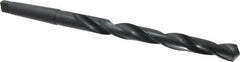 Interstate - 1-3/16", 4MT 118° Point High Speed Steel Taper Shank Drill Bit - Oxide Finish, 12" Flute Length, 18" OAL, Spiral Flute, Series 502 - USA Tool & Supply