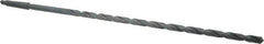Interstate - 37/64", 2MT 118° Point High Speed Steel Taper Shank Drill Bit - Oxide Finish, 17" Flute Length, 24" OAL, Spiral Flute, Series 502 - USA Tool & Supply