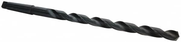 Interstate - 1-1/8", 4MT 118° Point High Speed Steel Taper Shank Drill Bit - USA Tool & Supply