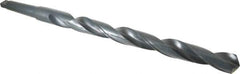 Interstate - 1-1/2", 4MT 118° Point High Speed Steel Taper Shank Drill Bit - Oxide Finish, 17" Flute Length, 24" OAL, Spiral Flute, Series 502 - USA Tool & Supply