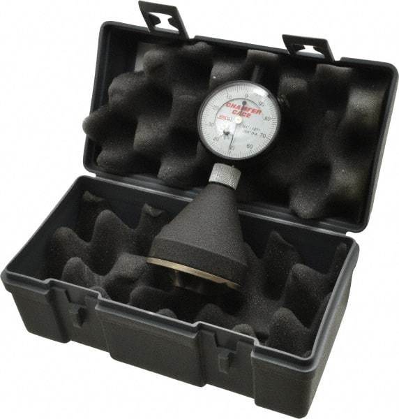 SPI - 1 to 2", 90 to 127° Included Angle, Internal Chamfer Gage - White Hardened Tool Steel (Plunger), 3 Blade & Conical Plunger, 0.002" Accuracy, 0.001" Graduation - USA Tool & Supply