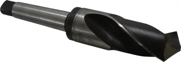 Interstate - 2-1/8", 4MT 118° Point High Speed Steel Taper Shank Drill Bit - USA Tool & Supply