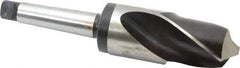 Interstate - 2-1/2", 4MT 118° Point High Speed Steel Taper Shank Drill Bit - Oxide Finish, 4-1/2" Flute Length, 11" OAL, Spiral Flute - USA Tool & Supply