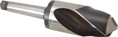 Interstate - 2-7/8", 4MT 118° Point High Speed Steel Taper Shank Drill Bit - Oxide Finish, 4-1/2" Flute Length, 11" OAL, Spiral Flute - USA Tool & Supply