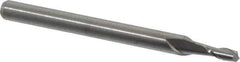 M.A. Ford - 5/64", 3/16" LOC, 1/8" Shank Diam, 1-1/2" OAL, 2 Flute, Solid Carbide Square End Mill - Single End, Uncoated, Spiral Flute, 30° Helix, Centercutting, Right Hand Cut, Right Hand Flute, Series 121 - USA Tool & Supply