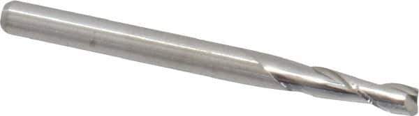 M.A. Ford - 7/64", 3/8" LOC, 1/8" Shank Diam, 1-1/2" OAL, 2 Flute, Solid Carbide Square End Mill - Single End, Uncoated, Spiral Flute, 30° Helix, Centercutting, Right Hand Cut, Right Hand Flute, Series 121 - USA Tool & Supply