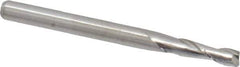 M.A. Ford - 7/64", 3/8" LOC, 1/8" Shank Diam, 1-1/2" OAL, 2 Flute, Solid Carbide Square End Mill - Single End, Uncoated, Spiral Flute, 30° Helix, Centercutting, Right Hand Cut, Right Hand Flute, Series 121 - USA Tool & Supply