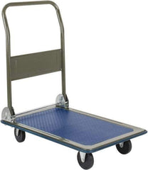 Value Collection - 300 Lb Capacity Steel Platform Truck - Steel Deck, 19" OAW, Rubber Casters - USA Tool & Supply
