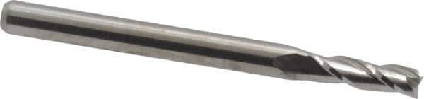 M.A. Ford - 7/64", 3/8" LOC, 1/8" Shank Diam, 1-1/2" OAL, 3 Flute, Solid Carbide Square End Mill - Single End, Uncoated, Spiral Flute, 30° Helix, Centercutting, Right Hand Cut, Right Hand Flute, Series 116 - USA Tool & Supply