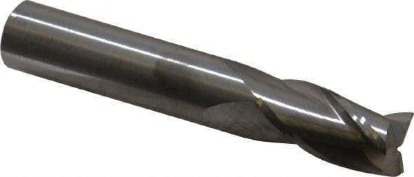 M.A. Ford - 1/2" Diam, 1" LOC, 1/2" Shank Diam, 3" OAL, 3 Flute Solid Carbide Square End Mill - Single End, Uncoated, Spiral Flute, 30° Helix Angle, Centercutting, Right Hand Cut, Right Hand Flute, Regular Length - USA Tool & Supply