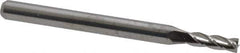 M.A. Ford - 3/32", 9/32" LOC, 1/8" Shank Diam, 1-1/2" OAL, 4 Flute, Solid Carbide Square End Mill - Single End, Uncoated, Spiral Flute, 30° Helix, Centercutting, Right Hand Cut, Right Hand Flute, Series 111 - USA Tool & Supply