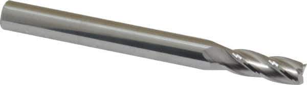 M.A. Ford - 7/32", 5/8" LOC, 1/4" Shank Diam, 2-1/2" OAL, 4 Flute, Solid Carbide Square End Mill - Single End, Uncoated, Spiral Flute, 30° Helix, Centercutting, Right Hand Cut, Right Hand Flute, Series 111 - USA Tool & Supply