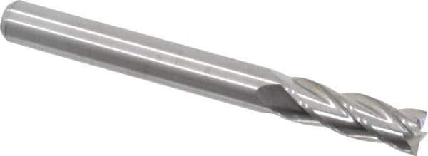 M.A. Ford - 1/4", 3/4" LOC, 1/4" Shank Diam, 2-1/2" OAL, 4 Flute, Solid Carbide Square End Mill - Single End, Uncoated, Spiral Flute, 30° Helix, Centercutting, Right Hand Cut, Right Hand Flute, Series 111 - USA Tool & Supply