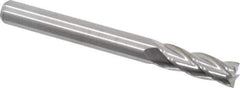 M.A. Ford - 1/4", 3/4" LOC, 1/4" Shank Diam, 2-1/2" OAL, 4 Flute, Solid Carbide Square End Mill - Single End, Uncoated, Spiral Flute, 30° Helix, Centercutting, Right Hand Cut, Right Hand Flute, Series 111 - USA Tool & Supply