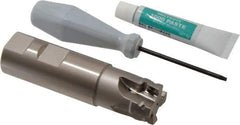 Tungaloy - 1" Cut Diam, 0.425" Max Depth of Cut, 1" Shank Diam, 3.74" OAL, Indexable Square Shoulder End Mill - ASMT 11T3.. Inserts, Weldon Shank, 90° Lead Angle - USA Tool & Supply