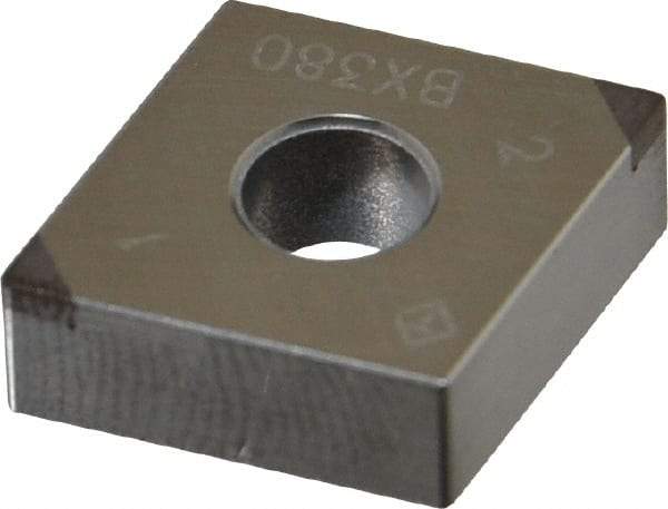 Tungaloy - 2QP-CNGA431 Grade BX380 PCBN Turning Insert - Uncoated, 80° Diamond, 1/2" Inscr Circle, 3/16" Thick, 1/64" Corner Radius - USA Tool & Supply