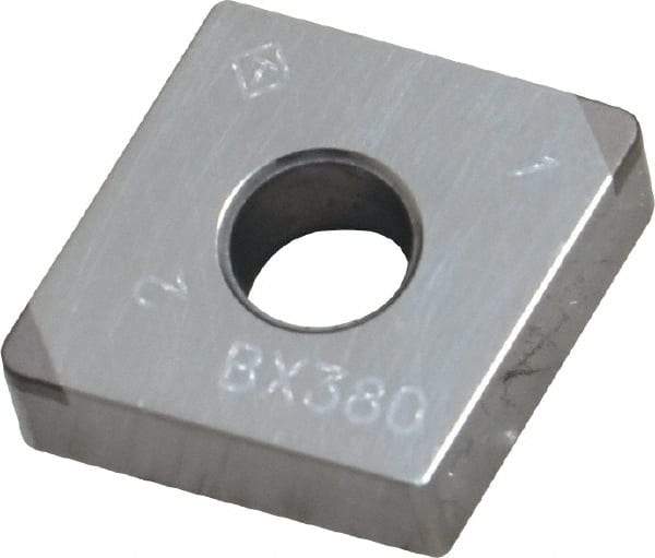 Tungaloy - 2QP-CNGA432 Grade BX380 PCBN Turning Insert - Uncoated, 80° Diamond, 1/2" Inscr Circle, 3/16" Thick, 1/32" Corner Radius - USA Tool & Supply