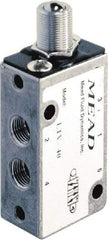 Mead - 4 Way Control Light Touch Valve - 1/8" NPT Inlet, 1 Way, Roller Leaf - USA Tool & Supply