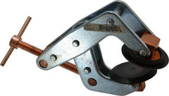 Kant Twist - 800 Lb, 1-3/4" Max Opening, 1-1/8" Open Throat Depth, 1-1/4" Closed Throat Depth, Cantilever Clamp - High Tensile Steel Jaw, T-Handle, 3-1/2" OAL, 3-1/4" Max Width - USA Tool & Supply