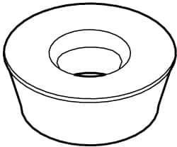 Kennametal - RDHX1003M0 GN Grade KC725M Carbide Milling Insert - TiN/TiCN/TiN Finish, 0.1252" Thick, 10mm Inscribed Circle - USA Tool & Supply
