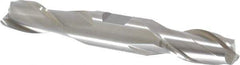 Interstate - 11/16", 1-5/16" LOC, 3/4" Shank Diam, 5" OAL, 2 Flute, High Speed Steel Square End Mill - Double End, Uncoated, Spiral Flute, 30° Helix, Centercutting, Right Hand Cut, Right Hand Flute - USA Tool & Supply