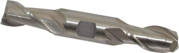 Interstate - 13/16", 1-9/16" LOC, 7/8" Shank Diam, 5-1/2" OAL, 2 Flute, High Speed Steel Square End Mill - Double End, Uncoated, Spiral Flute, 30° Helix, Centercutting, Right Hand Cut, Right Hand Flute - USA Tool & Supply