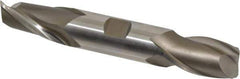 Interstate - 7/8", 1-9/16" LOC, 7/8" Shank Diam, 5-1/2" OAL, 2 Flute, High Speed Steel Square End Mill - Double End, Uncoated, Spiral Flute, 30° Helix, Centercutting, Right Hand Cut, Right Hand Flute - USA Tool & Supply