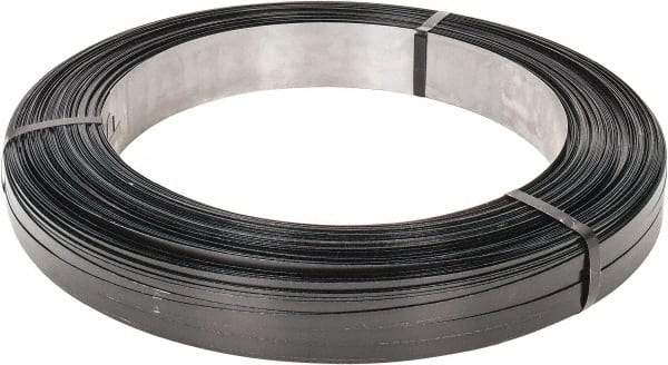 Made in USA - 2,688' Long x 1/2" Wide, Oscillated Coil Steel Strapping - 1,300 Lb Capacity, 0.023" Thick - USA Tool & Supply