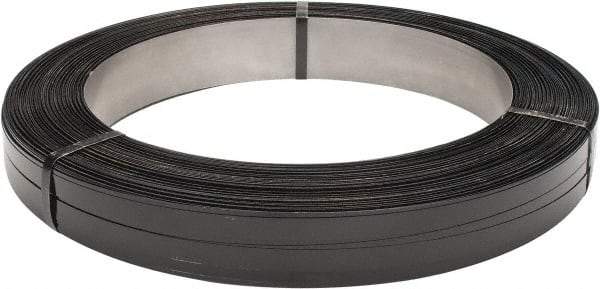 Made in USA - 2,058' Long x 3/4" Wide, Oscillated Coil Steel Strapping - 1,760 Lb Capacity, 0.02" Thick - USA Tool & Supply