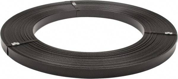Made in USA - 851' Long x 1-1/4" Wide, Ribbon Wound Coil Steel Strapping - 5,250 Lb Capacity, 0.029" Thick - USA Tool & Supply