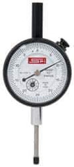 SPI - 0-25-0 Dial Reading, 0.0005" Graduation Dial Drop Indicator - 1-1/2" Dial, Revolution Counter - USA Tool & Supply