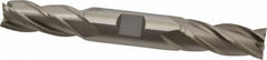 Interstate - 11/16", 1-5/8" LOC, 3/4" Shank Diam, 5-5/8" OAL, 4 Flute, High Speed Steel Square End Mill - Double End, Uncoated, Spiral Flute, 30° Helix, Right Hand Cut, Right Hand Flute - USA Tool & Supply