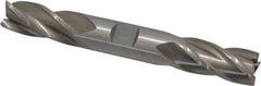 Interstate - 3/4", 1-5/8" LOC, 3/4" Shank Diam, 5-5/8" OAL, 4 Flute, High Speed Steel Square End Mill - Double End, Uncoated, Spiral Flute, 30° Helix, Right Hand Cut, Right Hand Flute - USA Tool & Supply