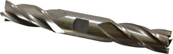 Interstate - 13/16", 1-7/8" LOC, 7/8" Shank Diam, 6-1/8" OAL, 4 Flute, High Speed Steel Square End Mill - Double End, Uncoated, Spiral Flute, 30° Helix, Right Hand Cut, Right Hand Flute - USA Tool & Supply