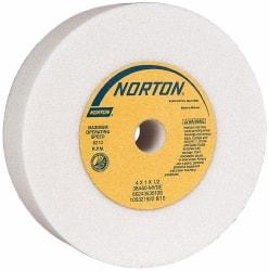 Norton - 60 Grit Aluminum Oxide Type 1 Internal Grinding Wheel - 4" Diam x 1/2" Hole x 1" Thick, 6,210 Max RPM, Medium Grade, M Hardness, Vitrified Bond, No Recess - USA Tool & Supply