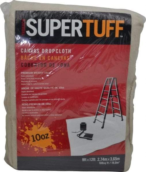 TRIMACO - Extra Heavyweight 10 oz Canvas Drop Cloth - 12' x 9' - USA Tool & Supply