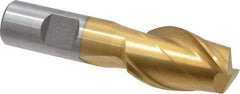 Interstate - 1", 1-1/2" LOC, 3/4" Shank Diam, 3-3/4" OAL, 2 Flute, High Speed Steel Square End Mill - Single End, Uncoated, Spiral Flute, 30° Helix, Centercutting, Right Hand Cut, Right Hand Flute - USA Tool & Supply