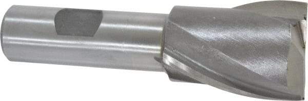 Interstate - 1-1/4", 1-5/8" LOC, 3/4" Shank Diam, 3-7/8" OAL, 2 Flute, High Speed Steel Square End Mill - Single End, Uncoated, Spiral Flute, 30° Helix, Centercutting, Right Hand Cut, Right Hand Flute - USA Tool & Supply