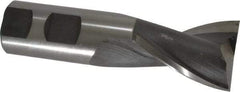 Interstate - 1-1/4", 1-5/8" LOC, 1" Shank Diam, 4-1/8" OAL, 2 Flute, High Speed Steel Square End Mill - Single End, Uncoated, Spiral Flute, 30° Helix, Centercutting, Right Hand Cut, Right Hand Flute - USA Tool & Supply