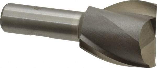 Interstate - 1-5/8", 1-5/8" LOC, 3/4" Shank Diam, 3-7/8" OAL, 2 Flute, High Speed Steel Square End Mill - Single End, Uncoated, Spiral Flute, 30° Helix, Centercutting, Right Hand Cut, Right Hand Flute - USA Tool & Supply