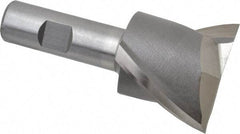 Interstate - 2", 1-5/8" LOC, 3/4" Shank Diam, 3-7/8" OAL, 2 Flute, High Speed Steel Square End Mill - Single End, Uncoated, Spiral Flute, 30° Helix, Centercutting, Right Hand Cut, Right Hand Flute - USA Tool & Supply