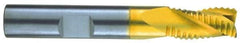 RobbJack - 1/2" Diam, Fine Pitch, 5/8" LOC, 3 Flute Solid Carbide Roughing Square End Mill - TiCN Finish, 3" OAL, 1/2" Shank Diam, Single End, Centercutting, 30° Helix - USA Tool & Supply