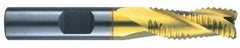 RobbJack - 3/4" Diam, Fine Pitch, 1-1/2" LOC, 3 Flute Solid Carbide Roughing Square End Mill - TiCN Finish, 4" OAL, 3/4" Shank Diam, Single End, Centercutting, 30° Helix - USA Tool & Supply